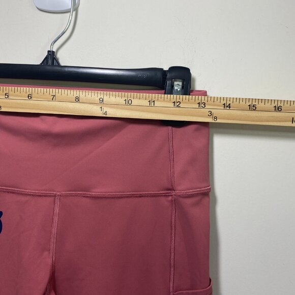 Peloton Lululemon Leggings Women 8 Pink Side Pockets High Rise We Go Far Align - Picture 10 of 11